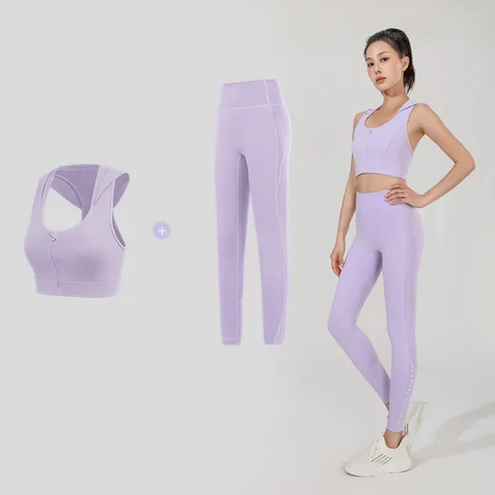 체육관 Activewear 스포츠 착용 요가 세트 까마귀 스포츠 레깅스 2 조각 요가 세트와 여성 레깅스