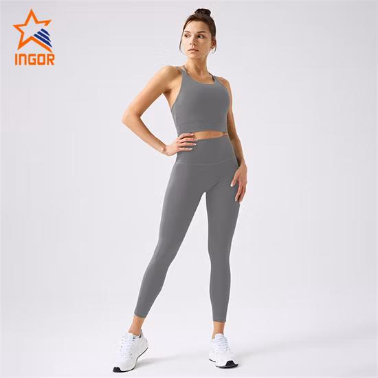 Ingor Sportswear Activewear 재활용되고 지속 가능한 직물을 사용한 맞춤형 여성 의류 체육관 스포츠 착용 레깅스